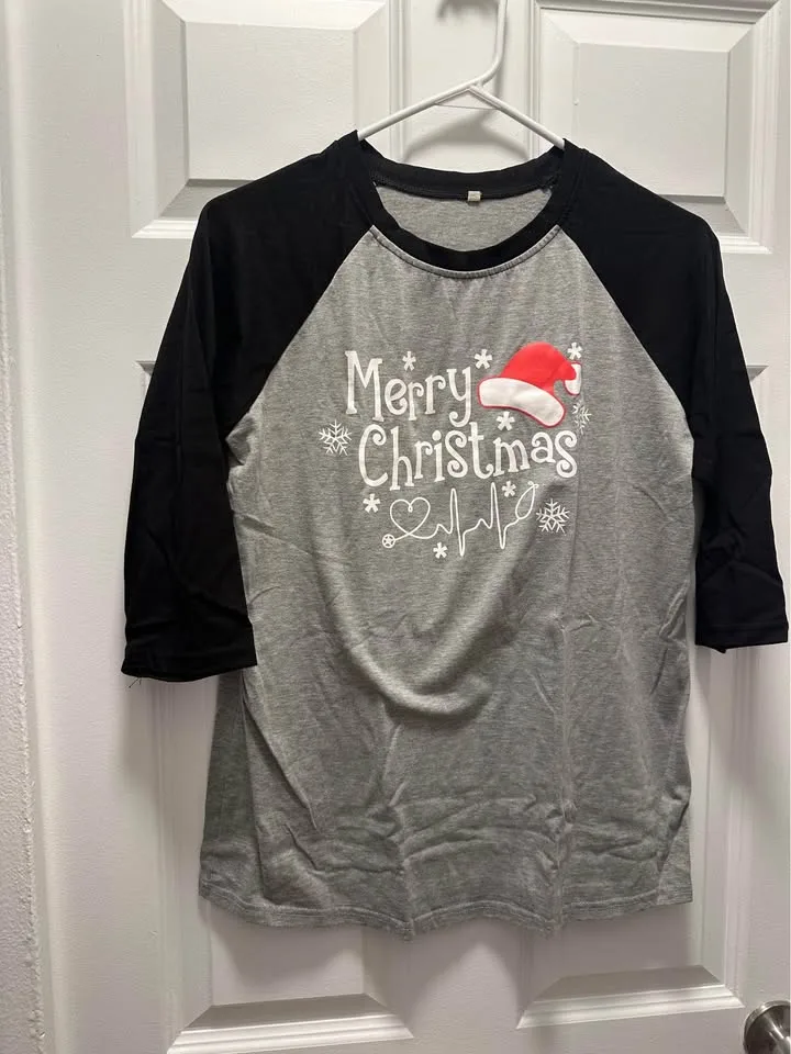 Merry Christmas baseball tee image indicator(2)