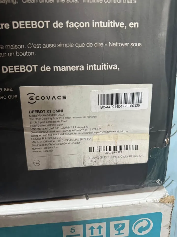 Deebot X1 Omni Robot Vacuum and Mop - Black New image indicator(3)