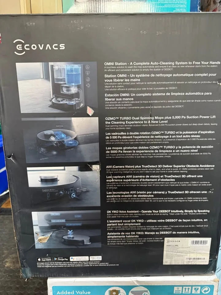 Deebot X1 Omni Robot Vacuum and Mop - Black New image indicator(7)