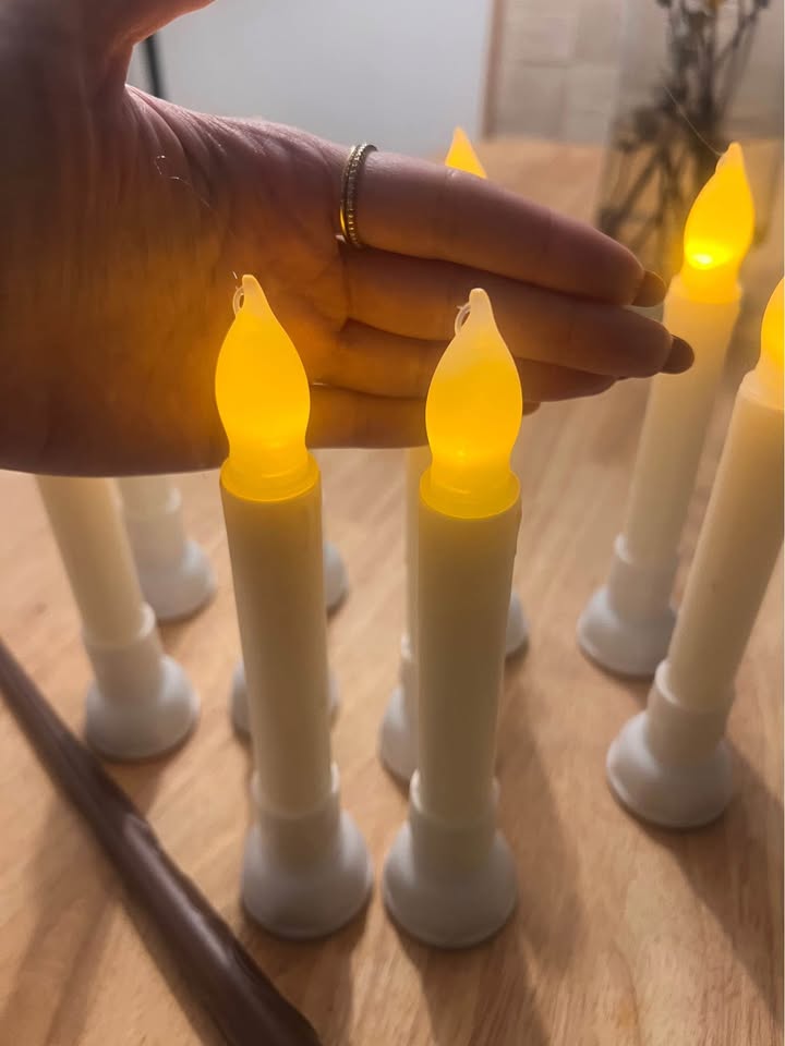 Hanging floating candles, Harry Potter theme with wand - photo 2