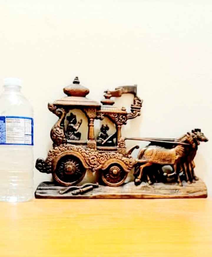 Vintage Lord Krishna & Arjuna on a Chariot - photo 5