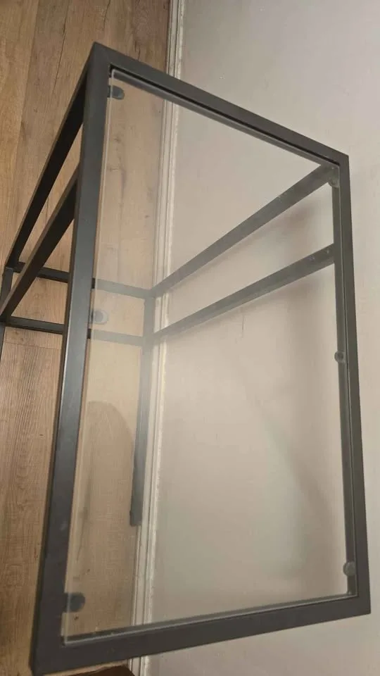 VITTSJÖ Laptop Stand – Black-Brown/Glass, 35x65 cm image indicator(2)