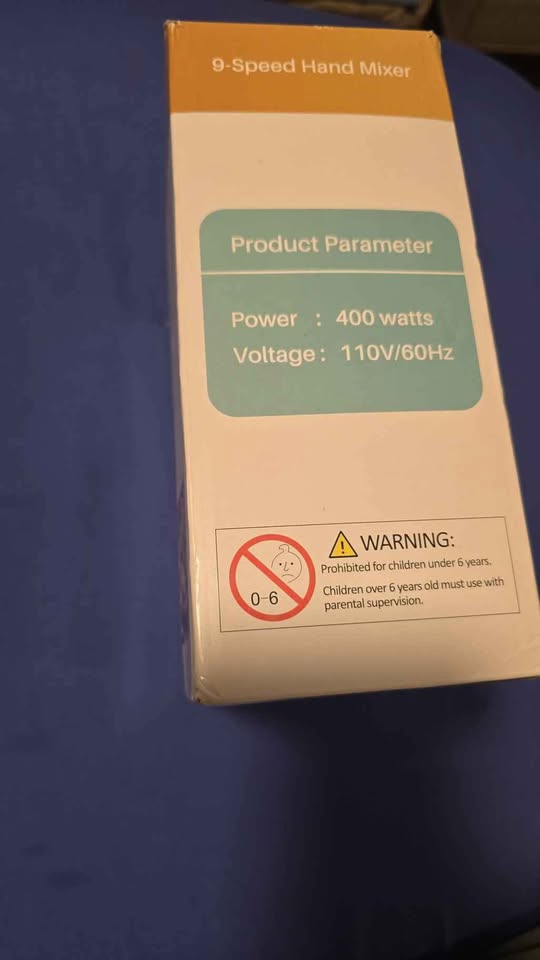 9-Speed Electric Hand Mixer – Stainless Steel (Brand New) - photo 3