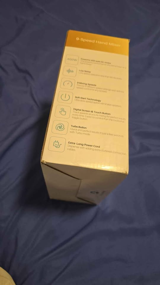 9-Speed Electric Hand Mixer – Stainless Steel (Brand New) - photo 4
