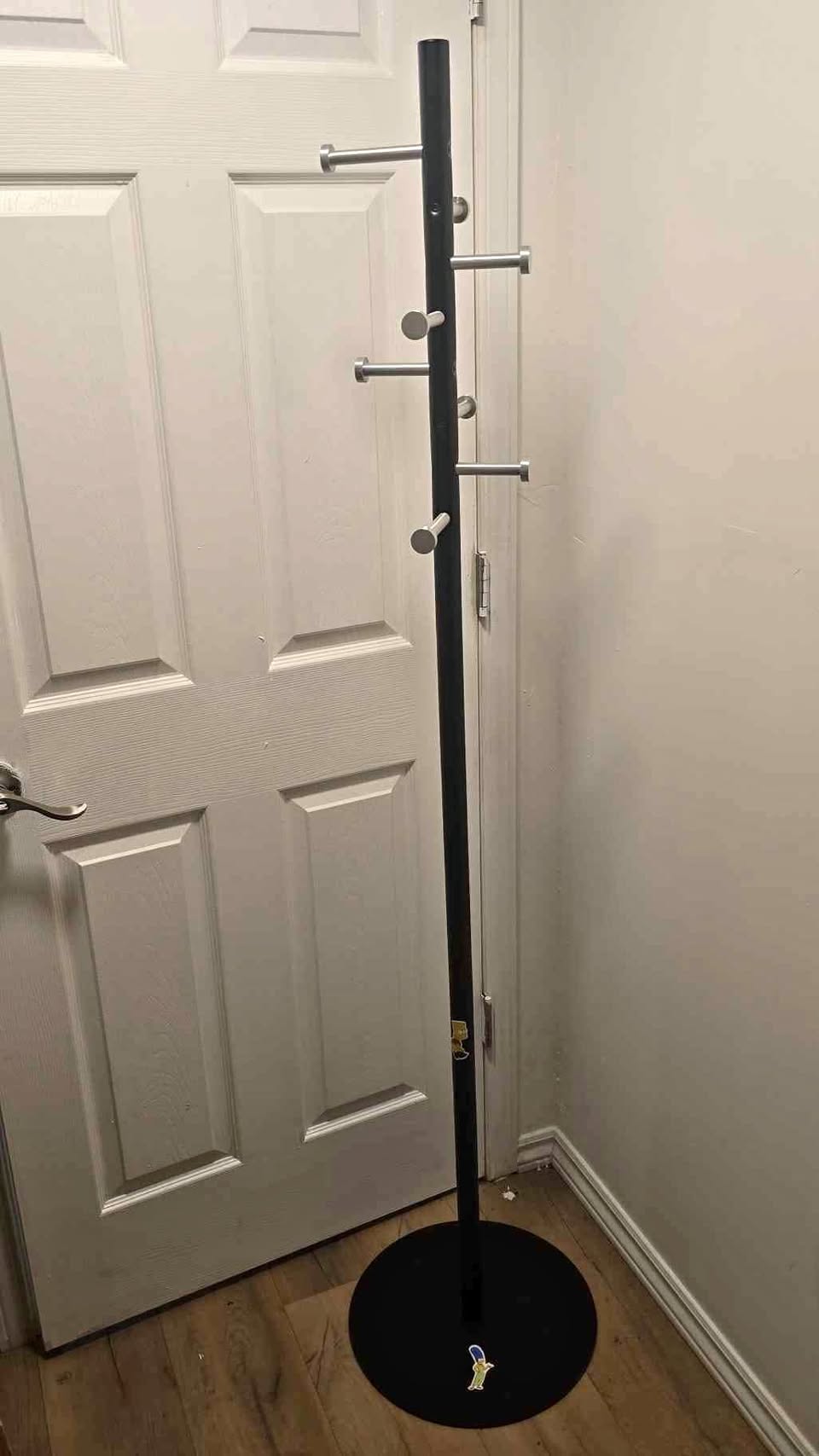 Safco Spiral Nail Head Coat Rack – Black/Silver (Retails $230+)