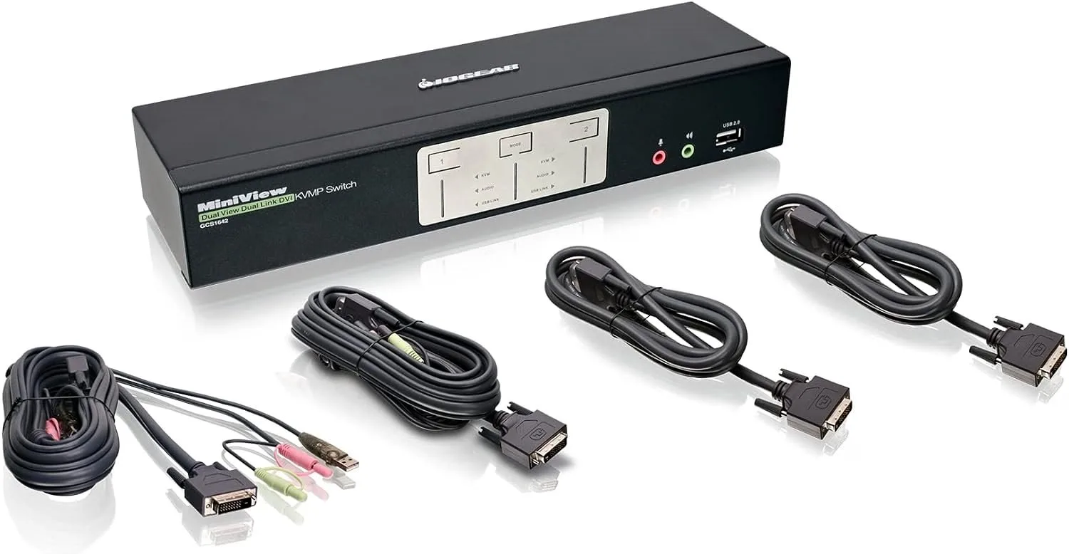 2-Port DualView Dual-Link DVI KVMP Switch with Audio thumbnail