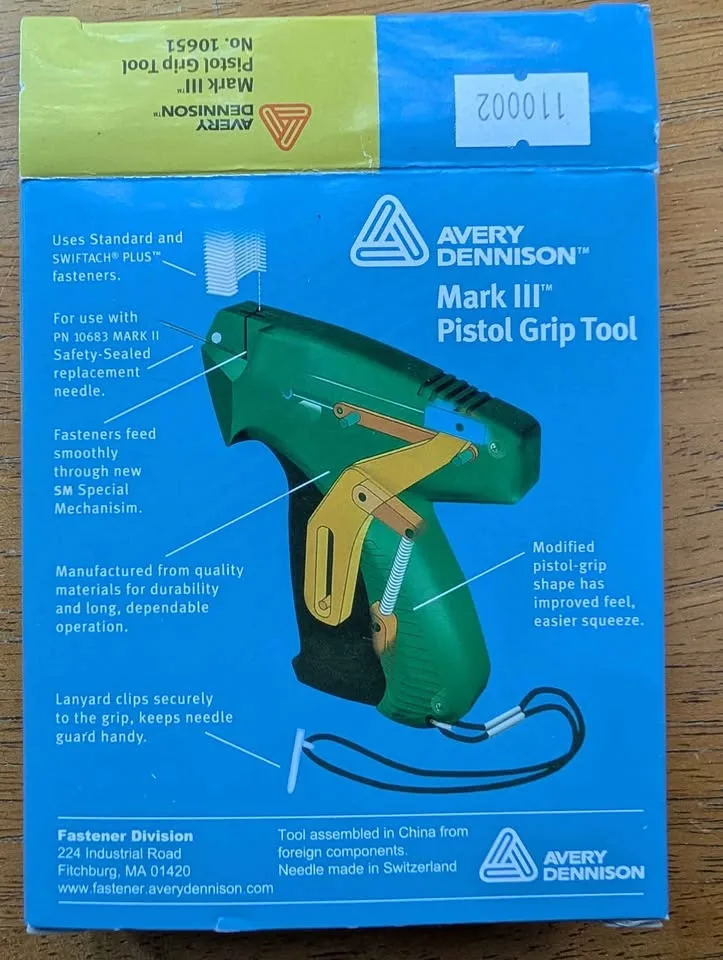 Garment tag tool and plastic fasteners image indicator(4)