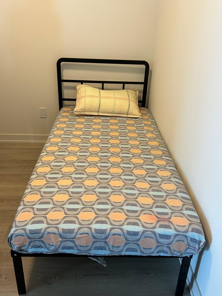 Metal Twin Bed Frame with Headboard - photo 3