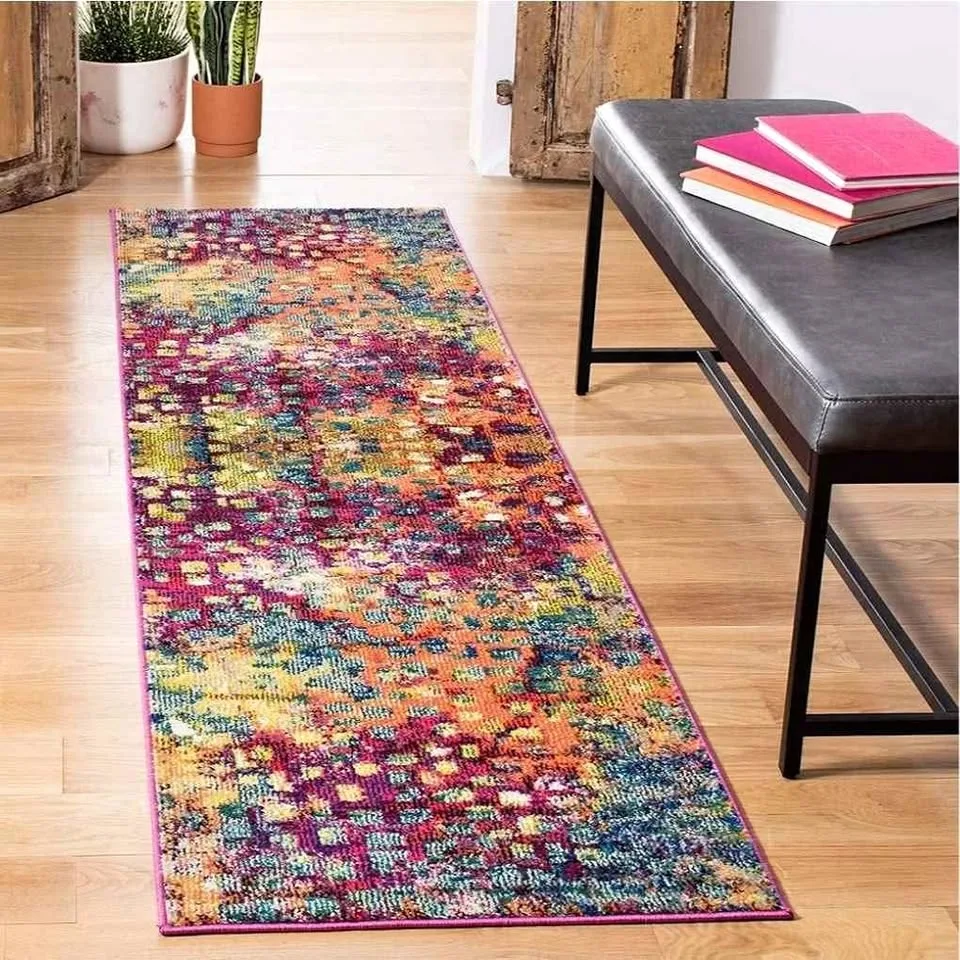 2x4 Red Orange Multi Entryway Area Rug thumbnail
