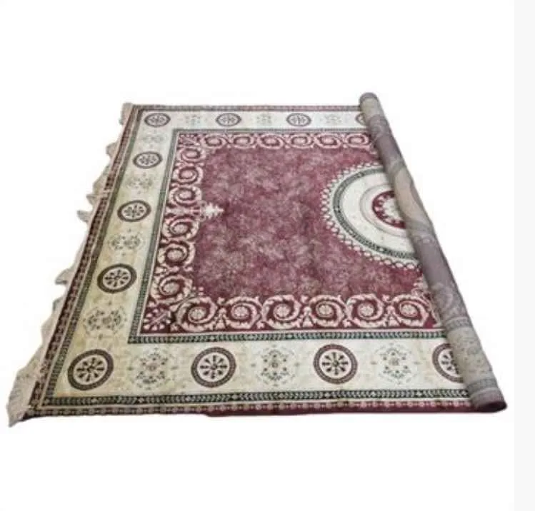 7x10 Burgundy Gold Cream Oriental Hand Knotted Area Rug image indicator(4)