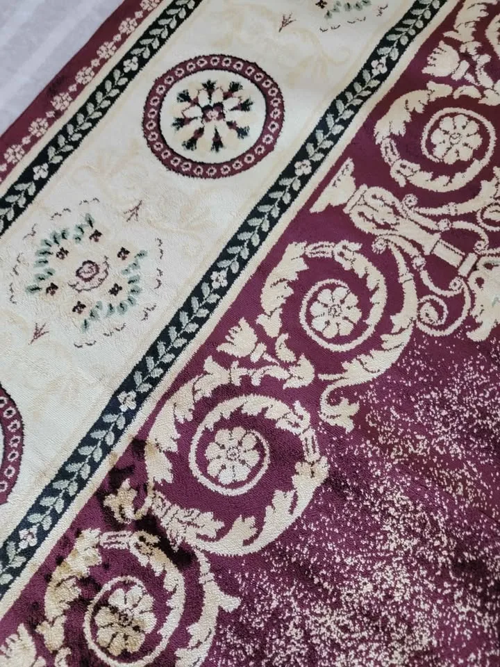 7x10 Burgundy Gold Cream Oriental Hand Knotted Area Rug image indicator(6)