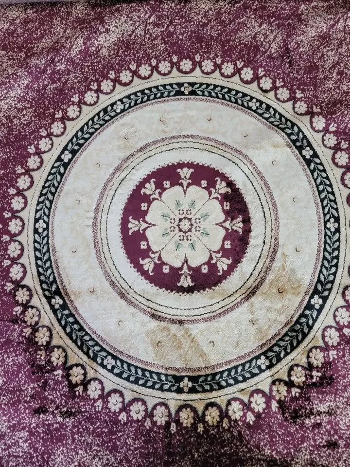 7x10 Burgundy Gold Cream Oriental Hand Knotted Area Rug image indicator(7)