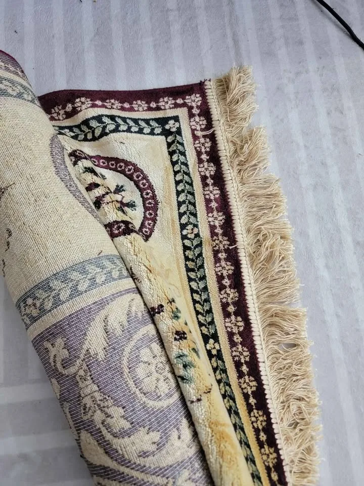 7x10 Burgundy Gold Cream Oriental Hand Knotted Area Rug image indicator(8)