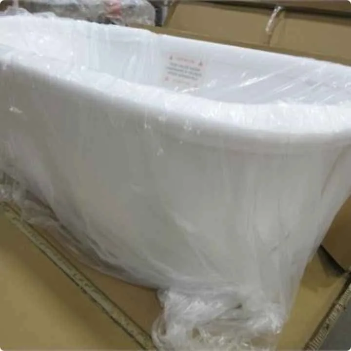 59" White Soaking Freestanding Acrylic Bathtub image indicator(3)