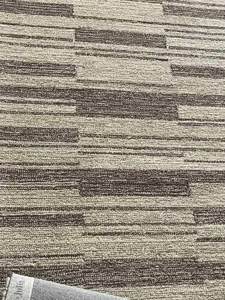 3x8 Beige Brown Geometric Loloi Wool Runner Rug image indicator(2)