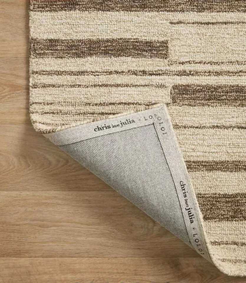 3x8 Beige Brown Geometric Loloi Wool Runner Rug image indicator(6)