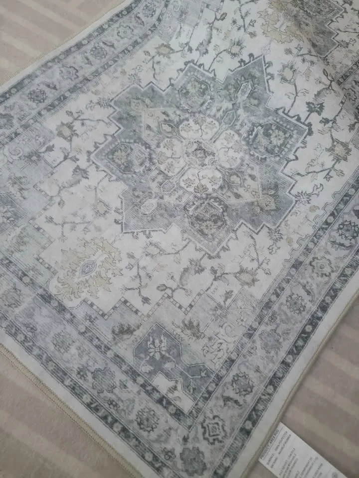 2x7 Green Ivory Oriental Machine Washable Runner Rug image indicator(3)