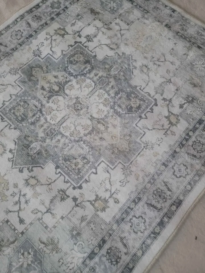 2x7 Green Ivory Oriental Machine Washable Runner Rug image indicator(7)