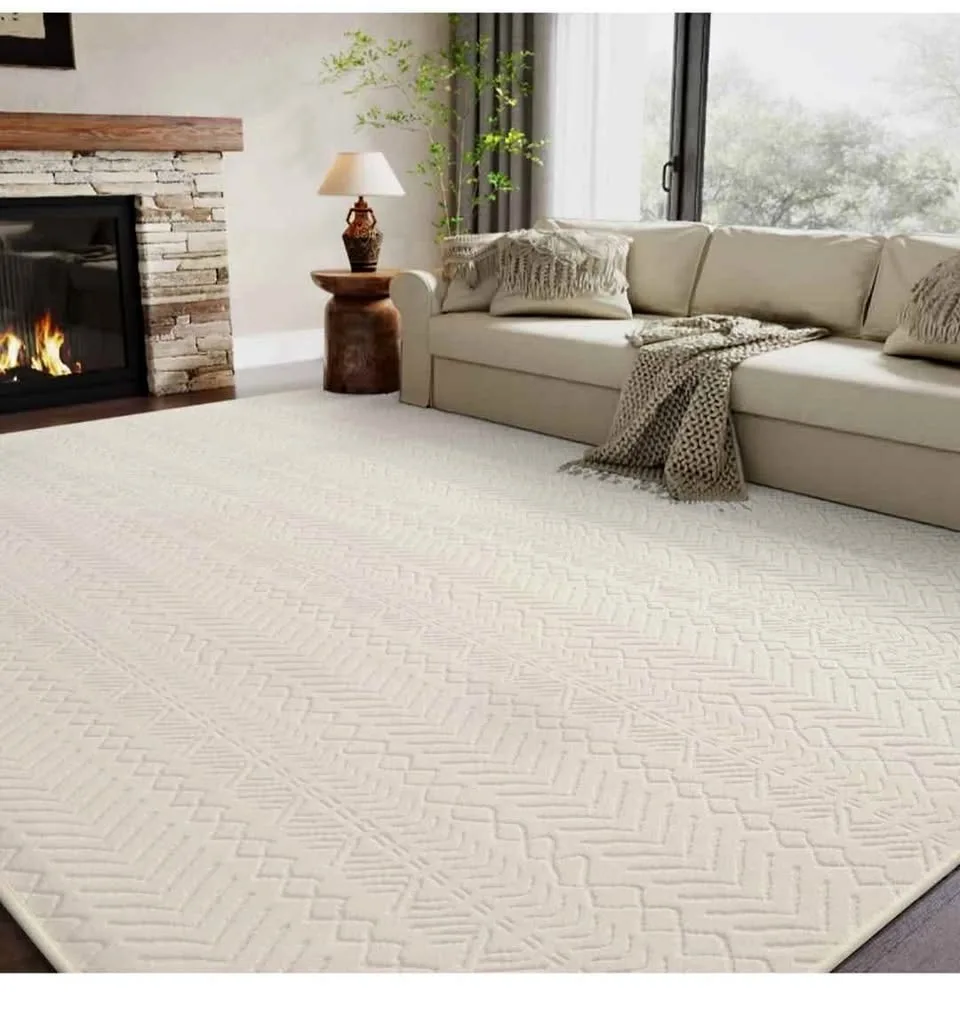 3D(Cream, 9' x 12') Boho Area Rug Rugs for Living Room