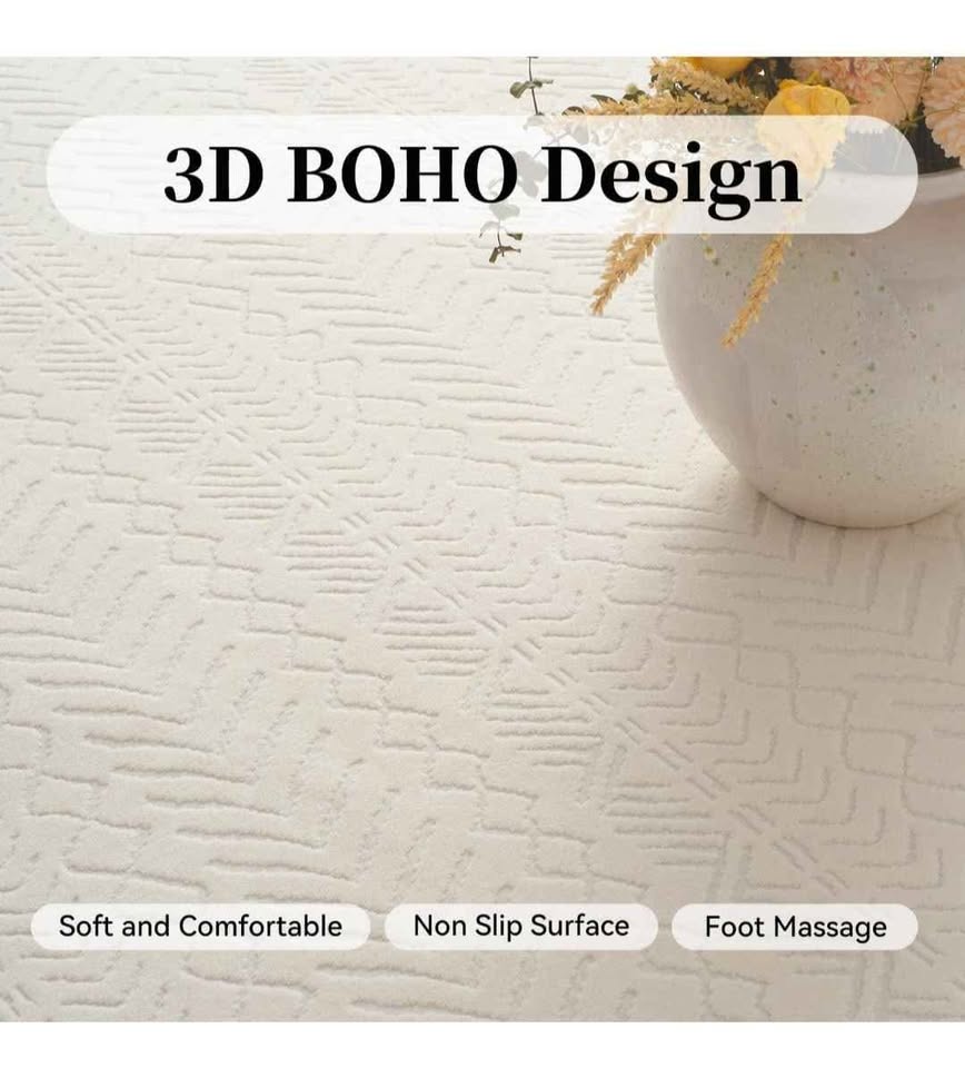 3D(Cream, 9' x 12') Boho Area Rug Rugs for Living Room - photo 2