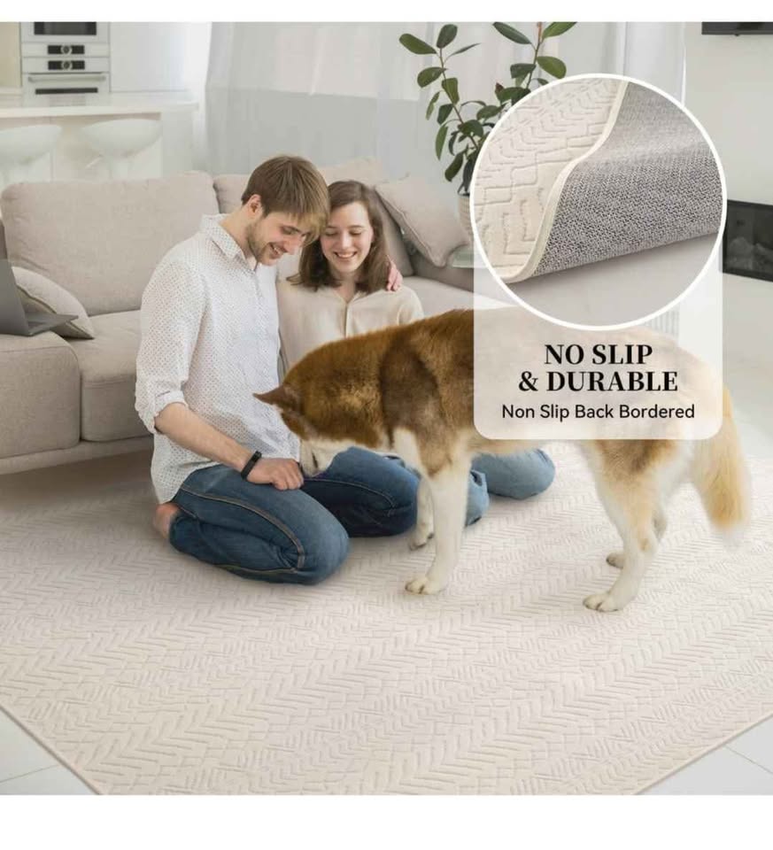3D(Cream, 9' x 12') Boho Area Rug Rugs for Living Room - photo 3