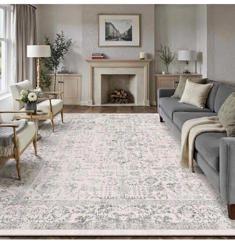 8x10 Grey Vintage Area Rug
