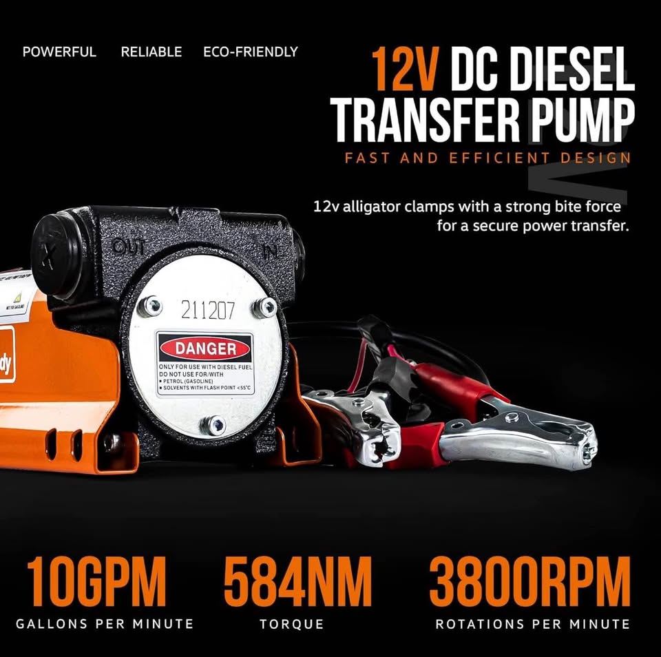 Diesel Transfer Pump Kit 10GPM Heavy Duty Portable DC 12V BNIB - photo 3