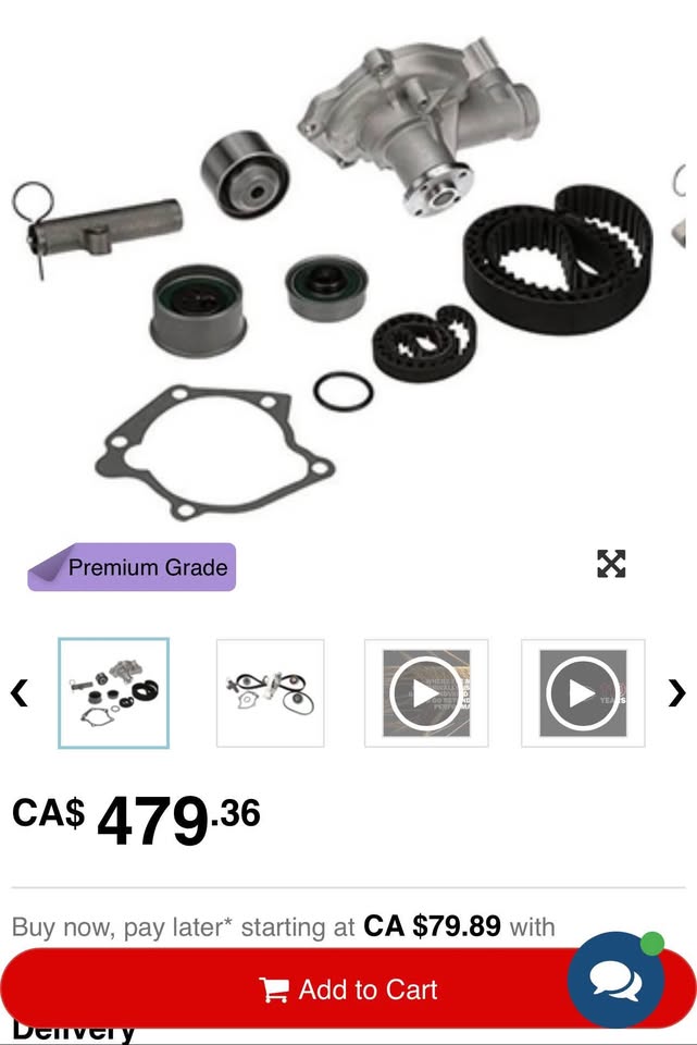 Timing Belt Kit With Water Pump Part Number: TCKWP232A - photo 3