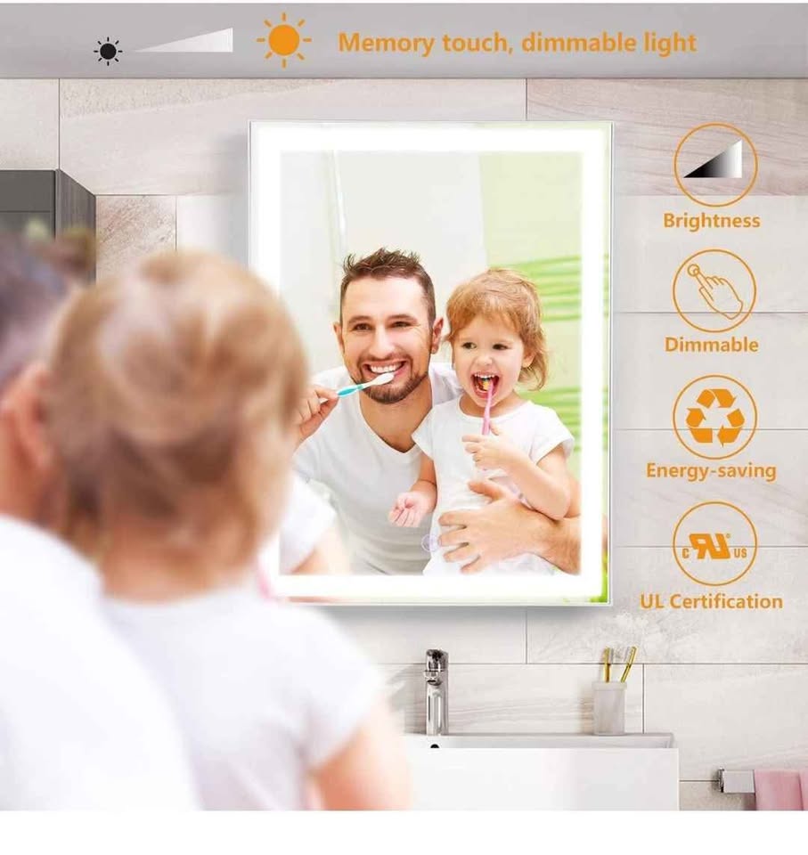 Bathroom Mirror, 32x24 Inch LED Lighted Vanity Mirror - photo 2