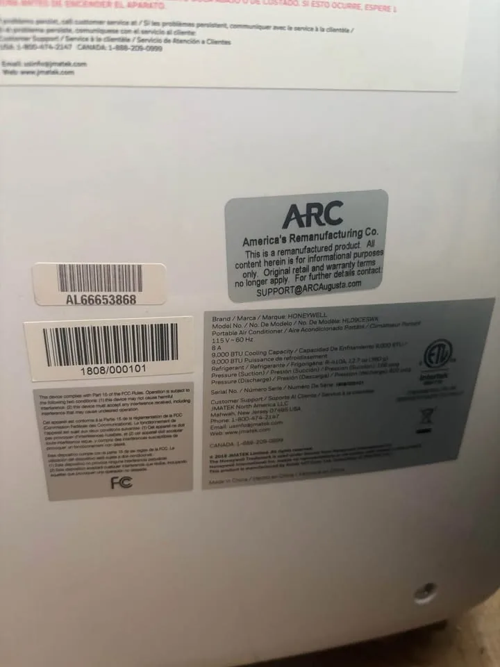 Honeywell Portable AC image indicator(3)