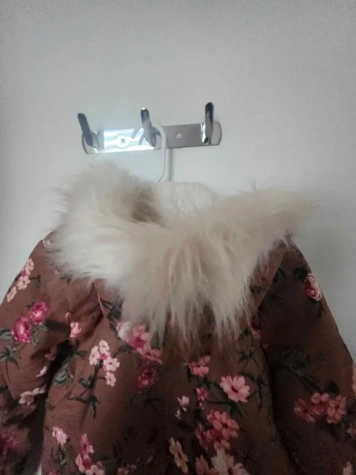 The Children’s Place Girls Floral Twill Parka - brown image indicator(4)