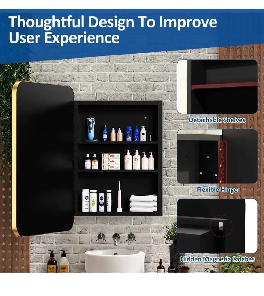 Acemiro Bathroom Medicine Cabinet with Mirror image indicator(6)