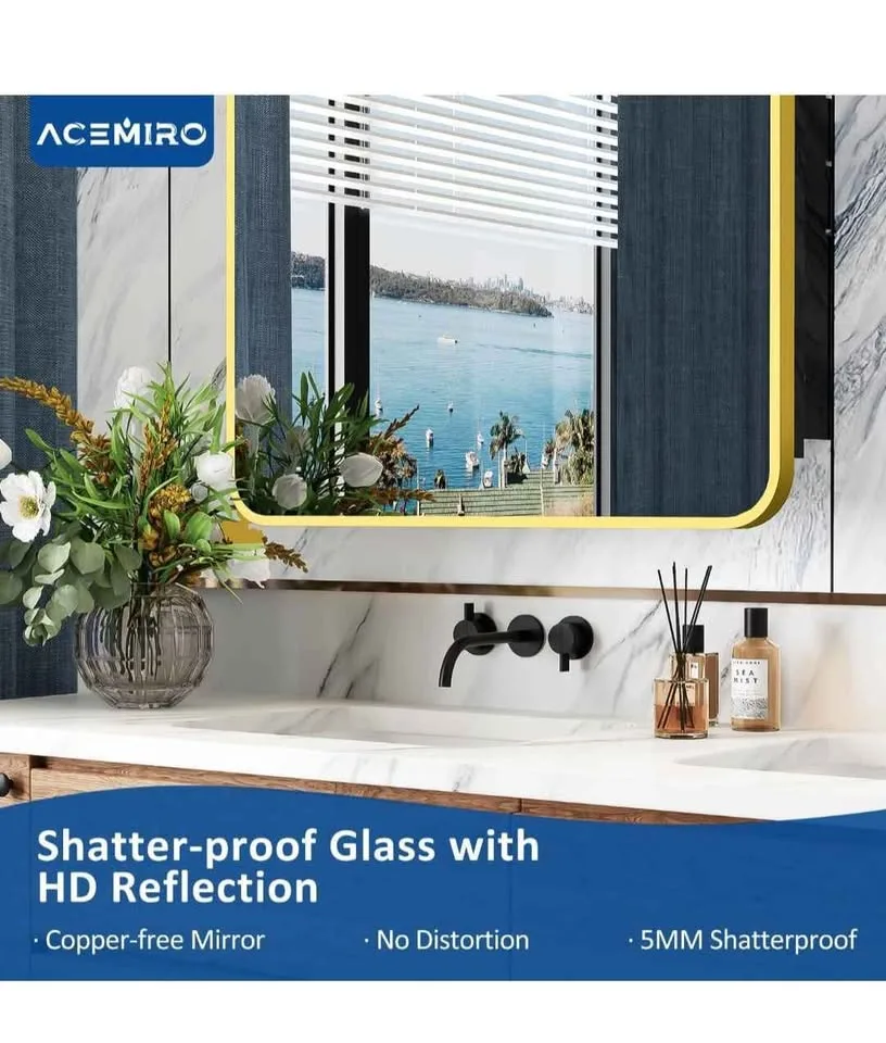 Acemiro Bathroom Medicine Cabinet with Mirror image indicator(7)