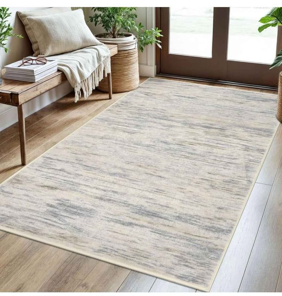 8x10 FT Gray Beige Modern Abstract Farmhouse Rug - photo 3