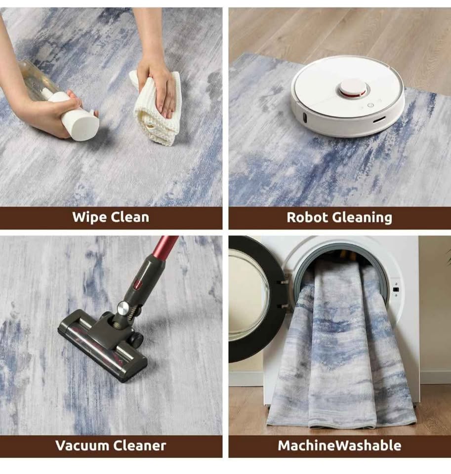 9x12 Blue & Grey Abstract Area Rug (Brand New) - photo 3