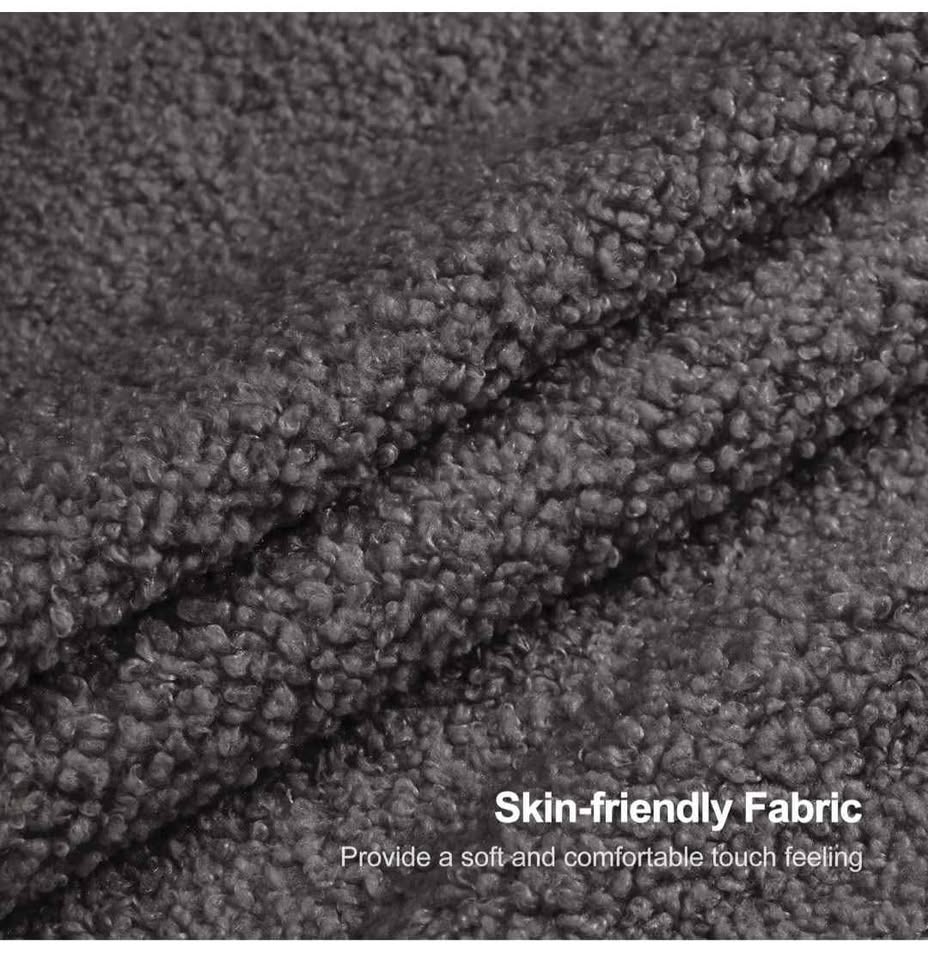 Sherpa Bean Bag Chair – Comfy Lazy Sofa with High-Density Foam - photo 5