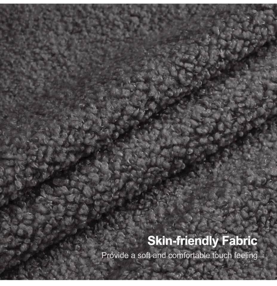 Sherpa Bean Bag Chair – Comfy Lazy Sofa with High-Density Foam image indicator(5)