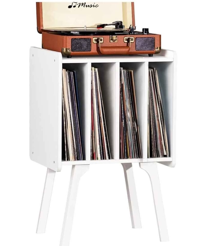 White Record Player Stand - photo 2