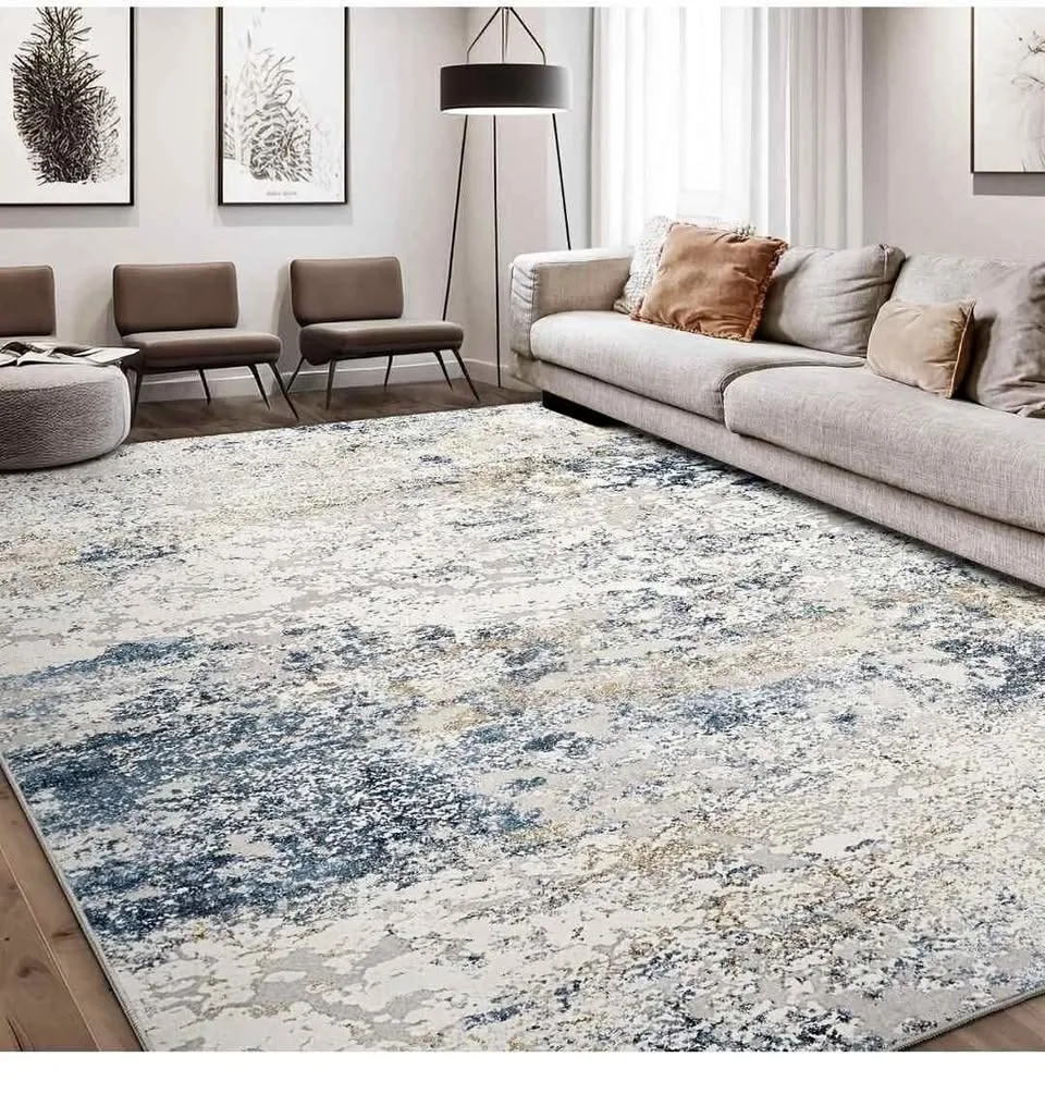 Brand New 10x14 Modern Area Rug - Beige & Blue