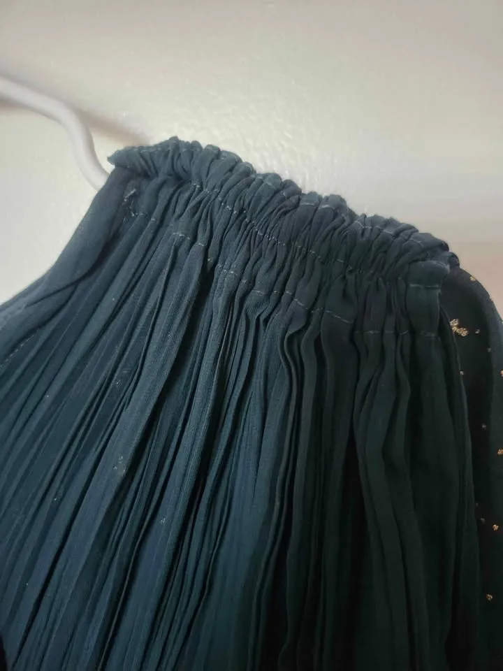 💚 Stunning Dark Green Embroidered Dress - Size 32 💚 image indicator(5)