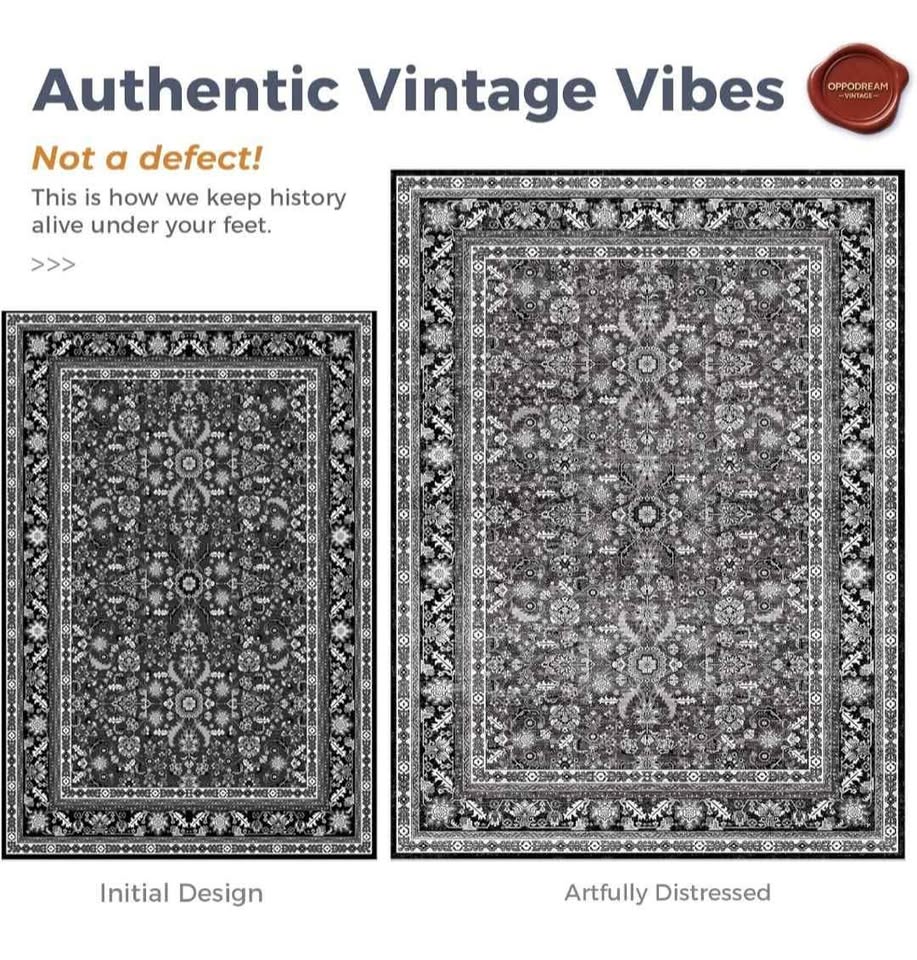 Brand New Vintage Black 10x14 Area Rug - photo 3