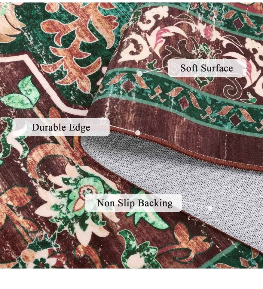 Boho Vintage Area Rug 8x10 Machine Washable Non Slip - photo 3