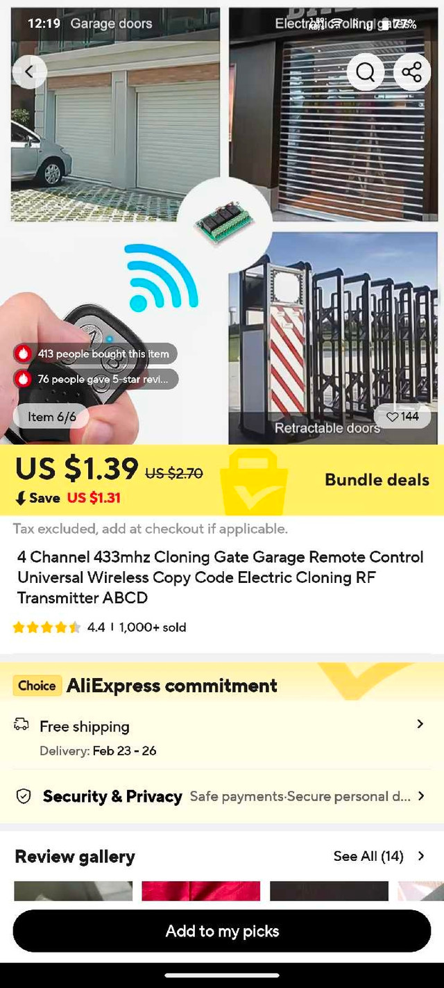Universal Garage Remote Key - photo 4