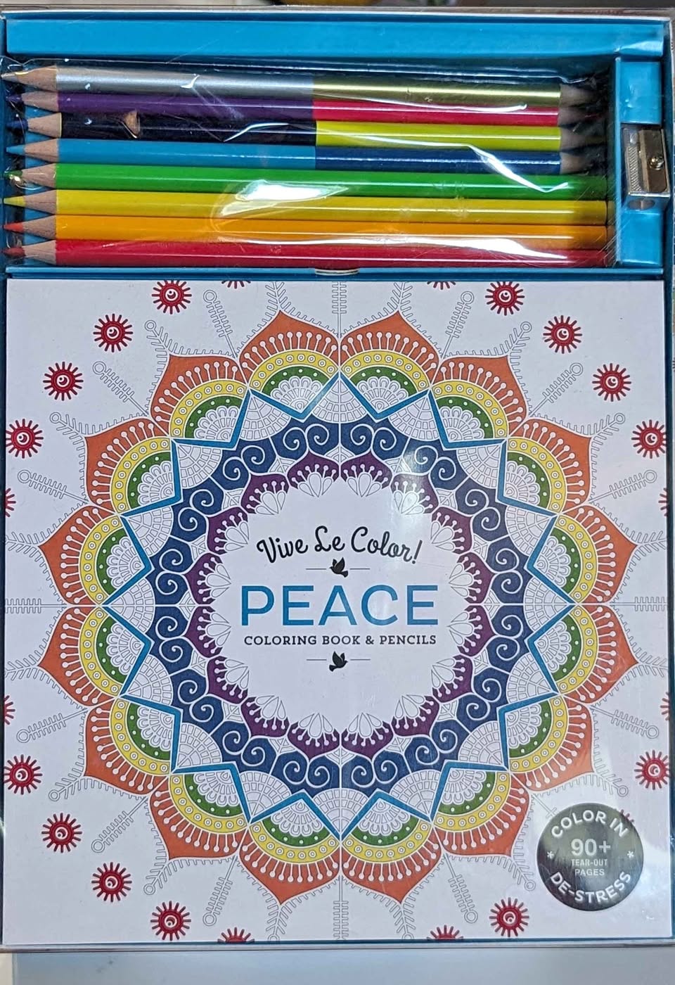 Coloring book and pencils