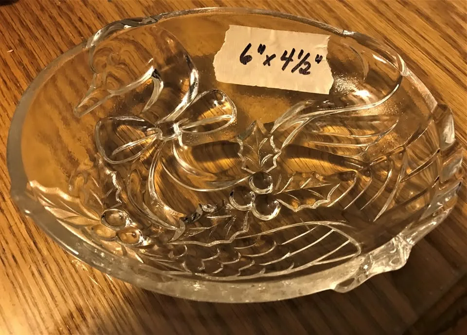 Glass Candy or Coin Dish - 2 are Mikasa image indicator(4)