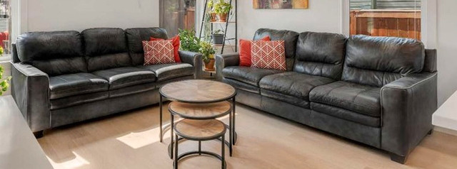 Leather Couch (pair or single, $500/2 or $300/1)