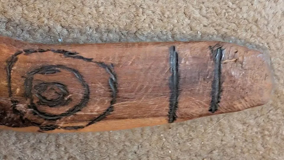 Antique wooden aboriginal Boomerang image indicator(3)