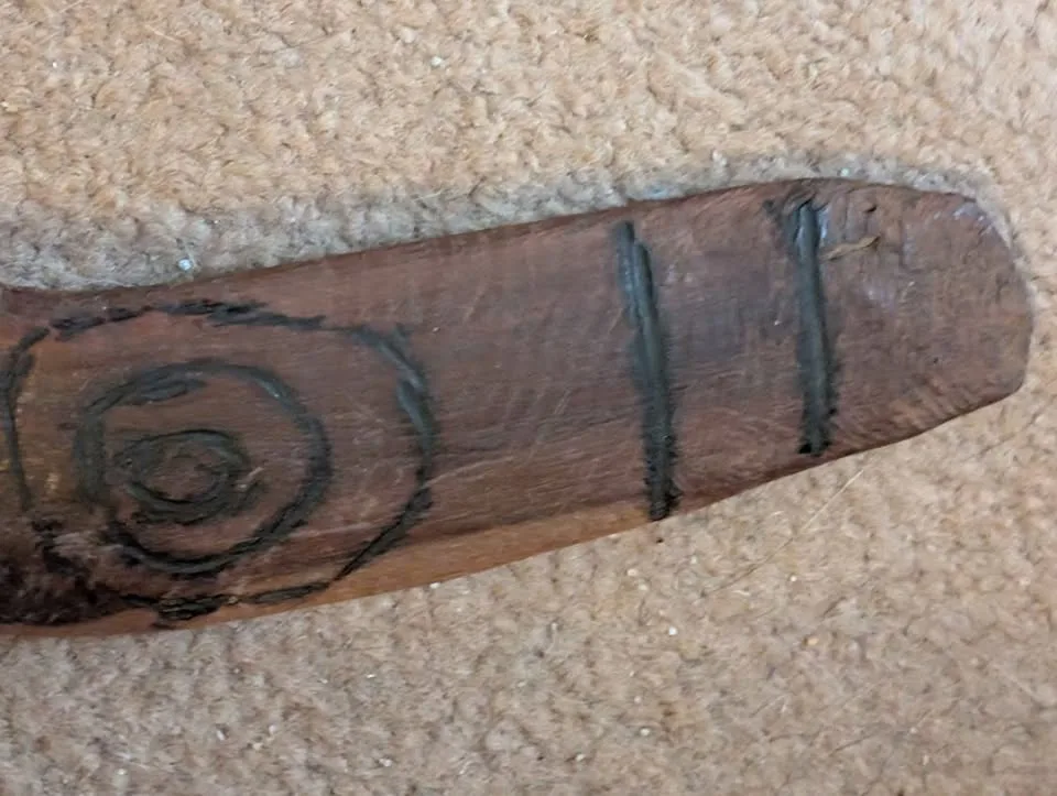 Antique wooden aboriginal Boomerang image indicator(4)