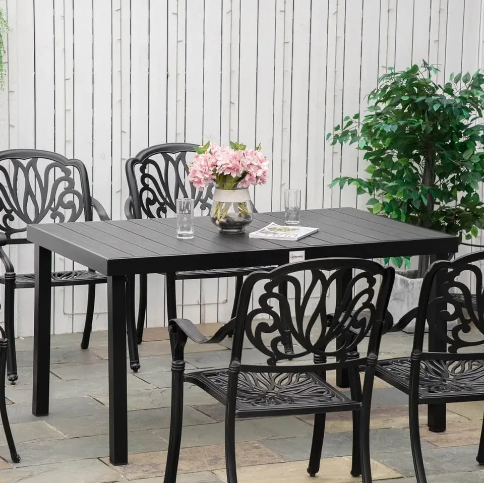 Outsunny Patio Dining Table for 6 image indicator(3)