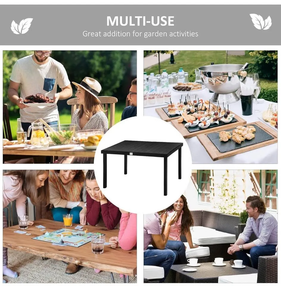 Outsunny Patio Dining Table for 6 image indicator(5)